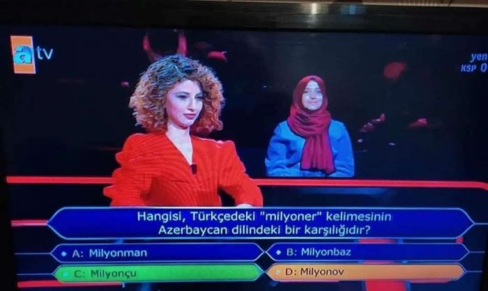 Türkiyənin məşhur yarışmasında Azərbaycanla bağlı sual SOSİAL ŞƏBƏKƏNİ ÇALXALADI