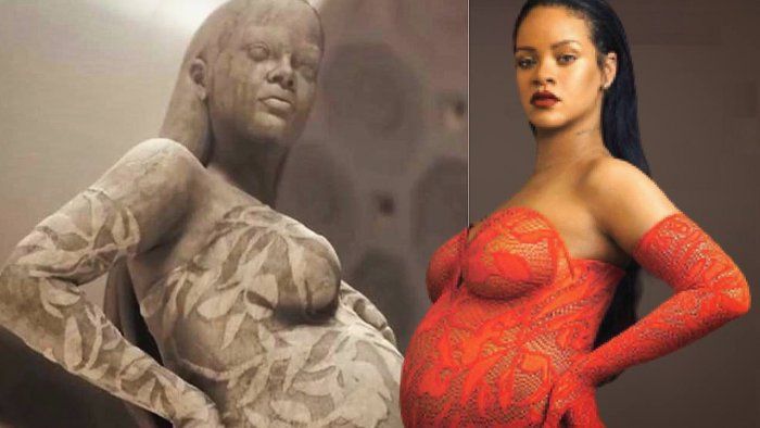 Hamilə Rihannaya heykəl ucaltdılar