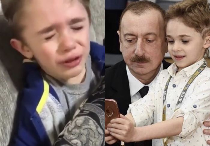İlham Əliyevi görmək üçün ağlayan uşaq - Arzusuna çatdı - VİDEO FOTOLAR