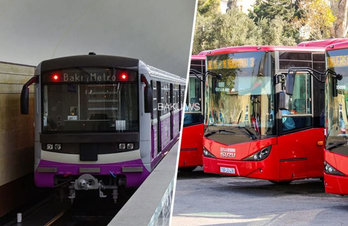 Metro və avtobuslar həftə sonları İŞLƏMƏYƏCƏK