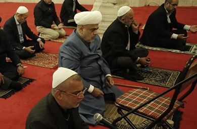 Şeyx Şuşada Yuxarı Gövhər Ağa məscidində namaz qıldı