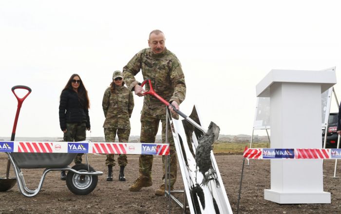 Prezident Laçın Beynəlxalq Hava Limanının təməlini qoydu