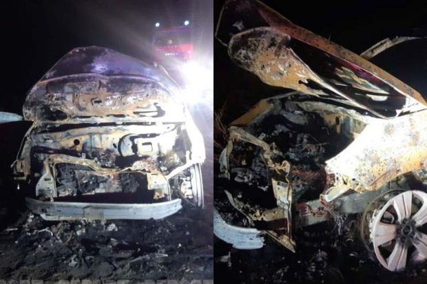 Sürücü avtomobilin içində yanaraq öldü - AZƏRBAYCANDA FACİƏVİ ÖLÜM