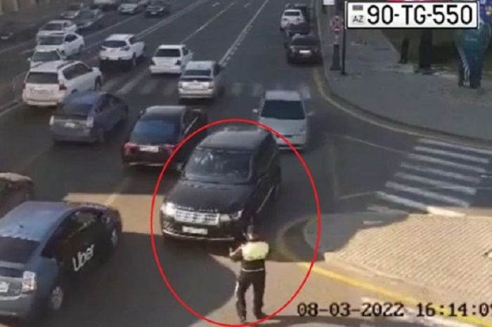 “Range Rover”ini polisin üstünə sürən şəxs cəzalandırıldı