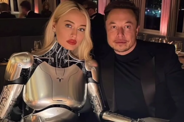 Elon Mask robot sevgilisi ilə şam yeməyində