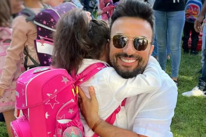 Tarkan qızını ilk dəfə məktəbə yola saldı