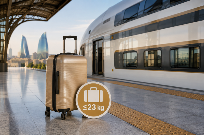 Bakı-Tbilisi qatarına 23 kq-a qədər baqajı pulsuz apara biləcəksiz