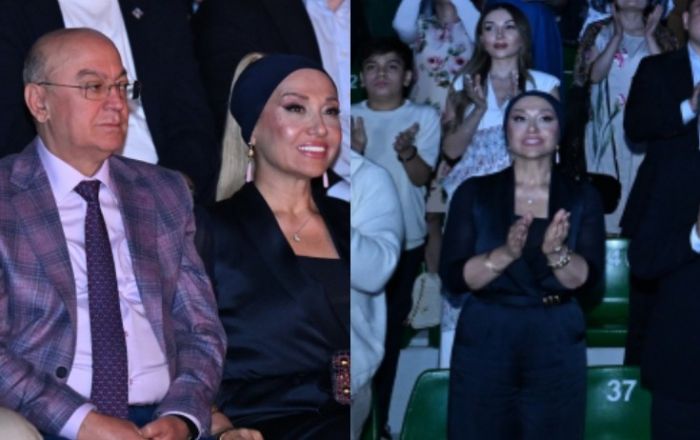 Kəmaləddin Heydərov festivalı xanımı ilə izlədi - FOTOLAR